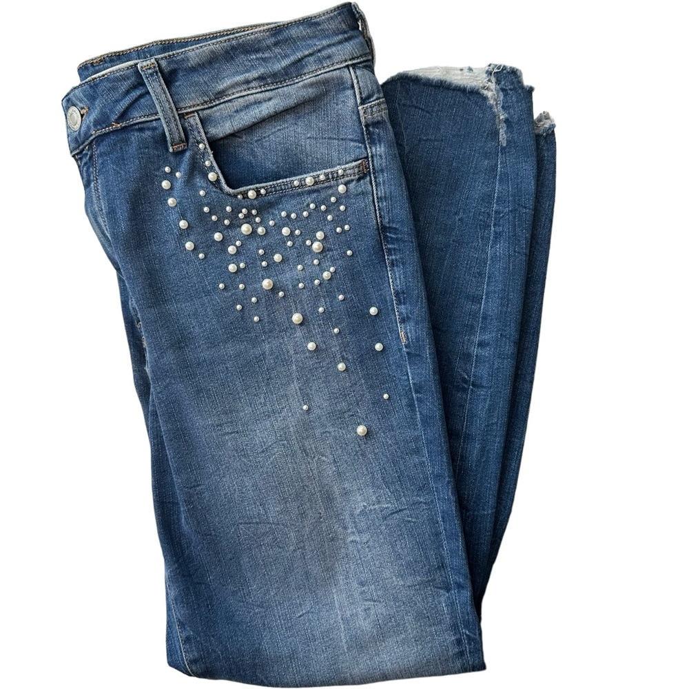NWT Mavi Jeans Tess Faux Pearl Super Skinny High Rise Size 32